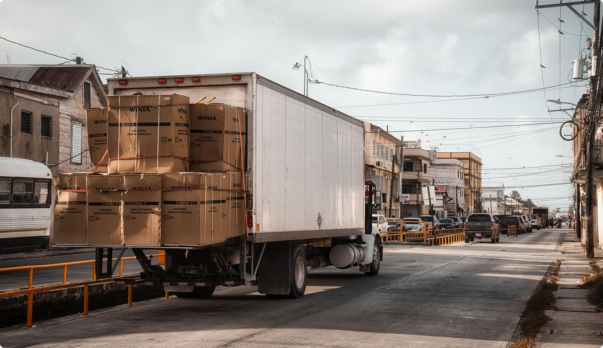 Industrial sunset cityscape